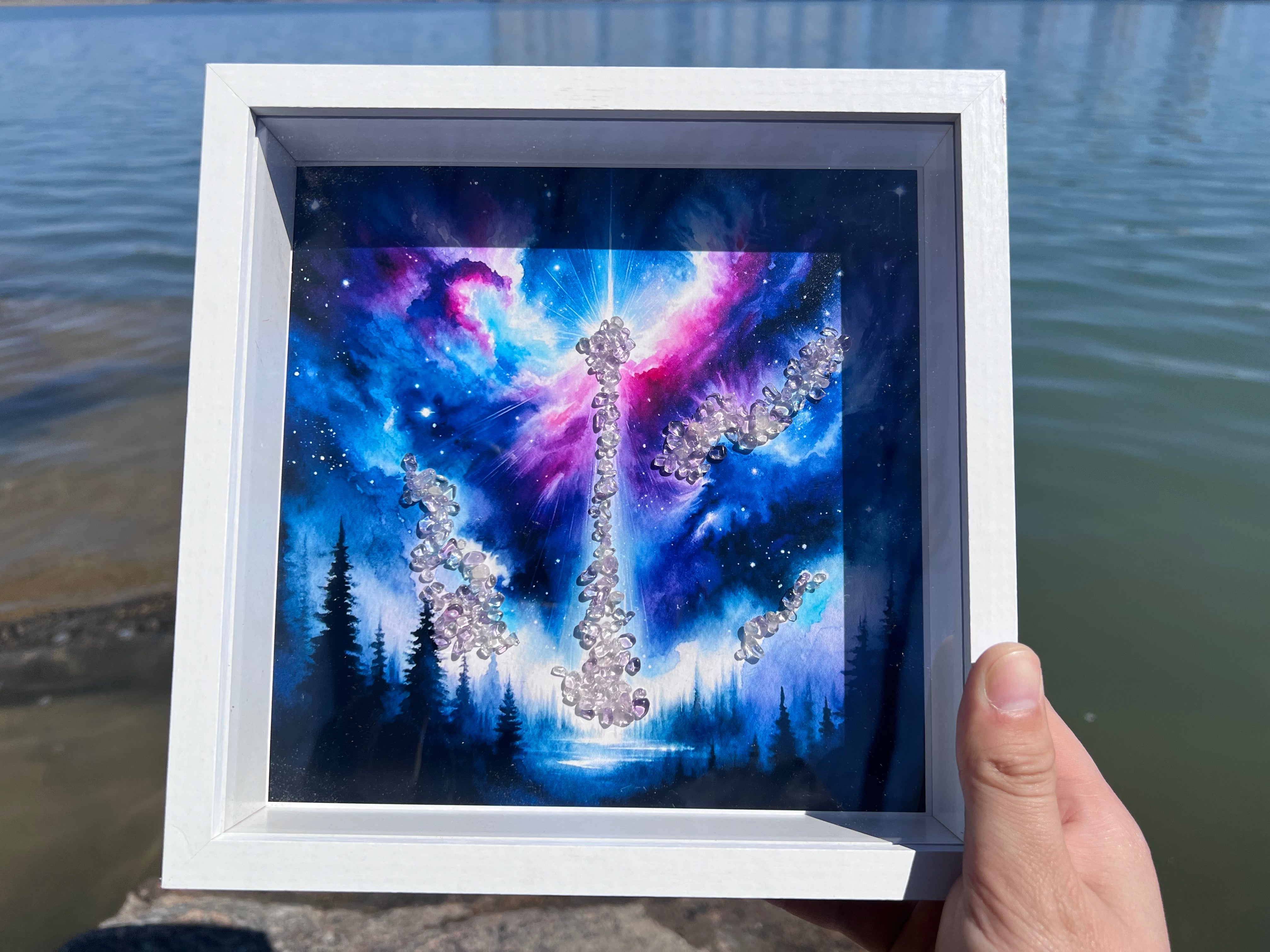 starry sky crystal painting