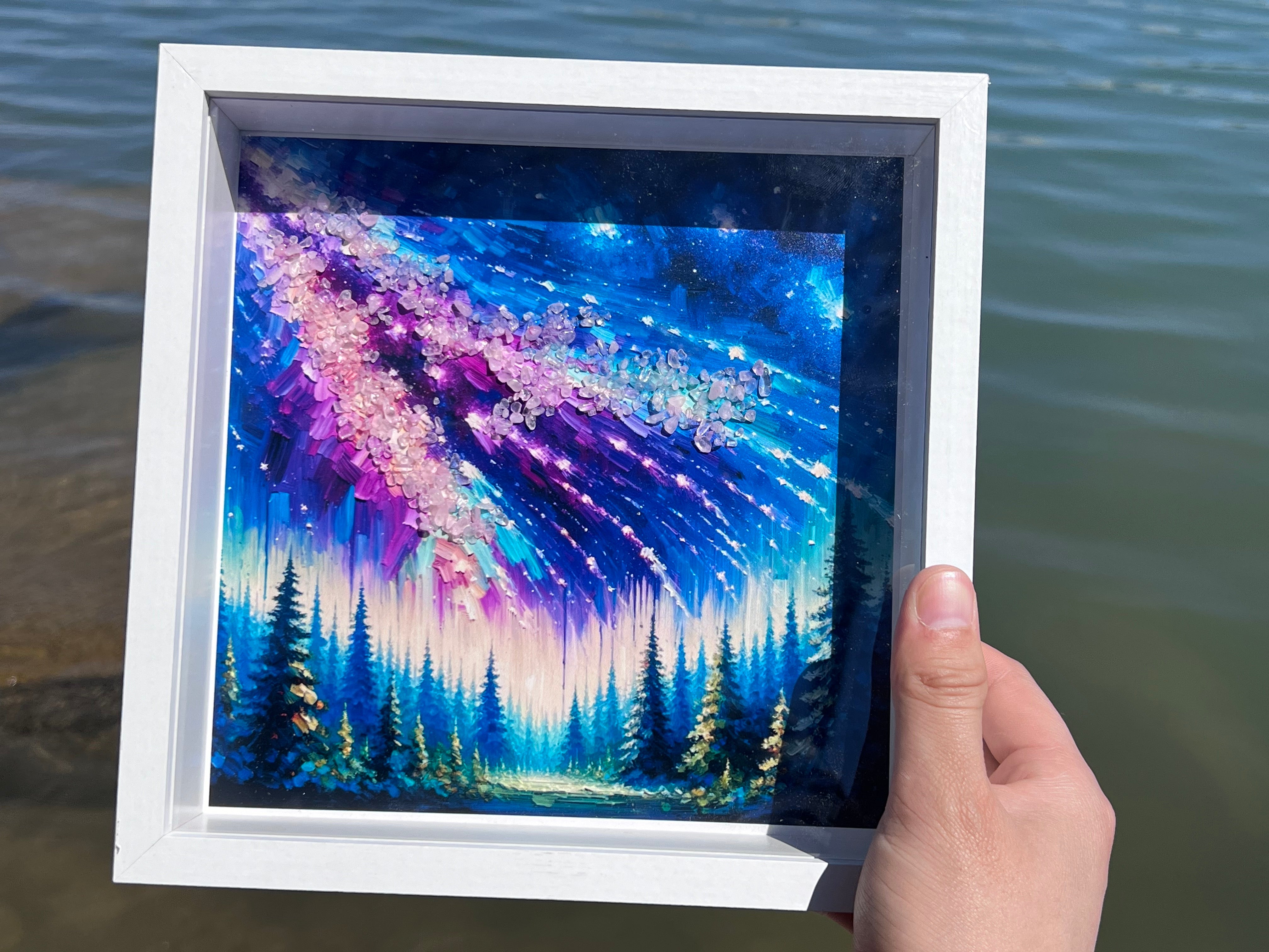 starry sky crystal painting