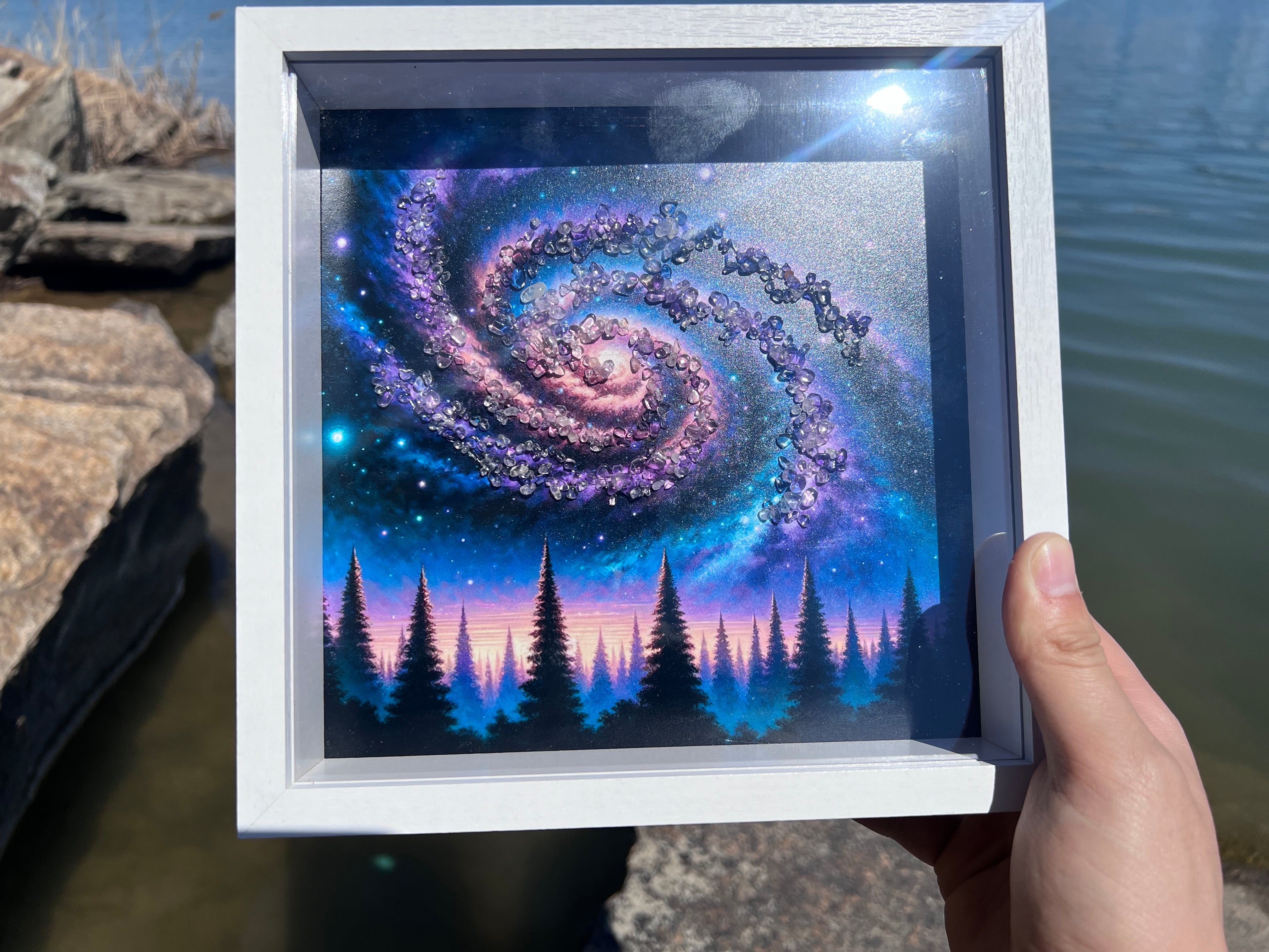 starry sky crystal painting